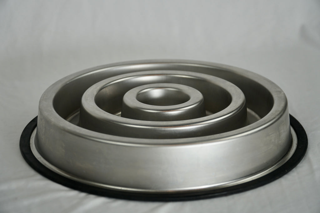 Stainless Steel SlowFeeder Dog Bowl